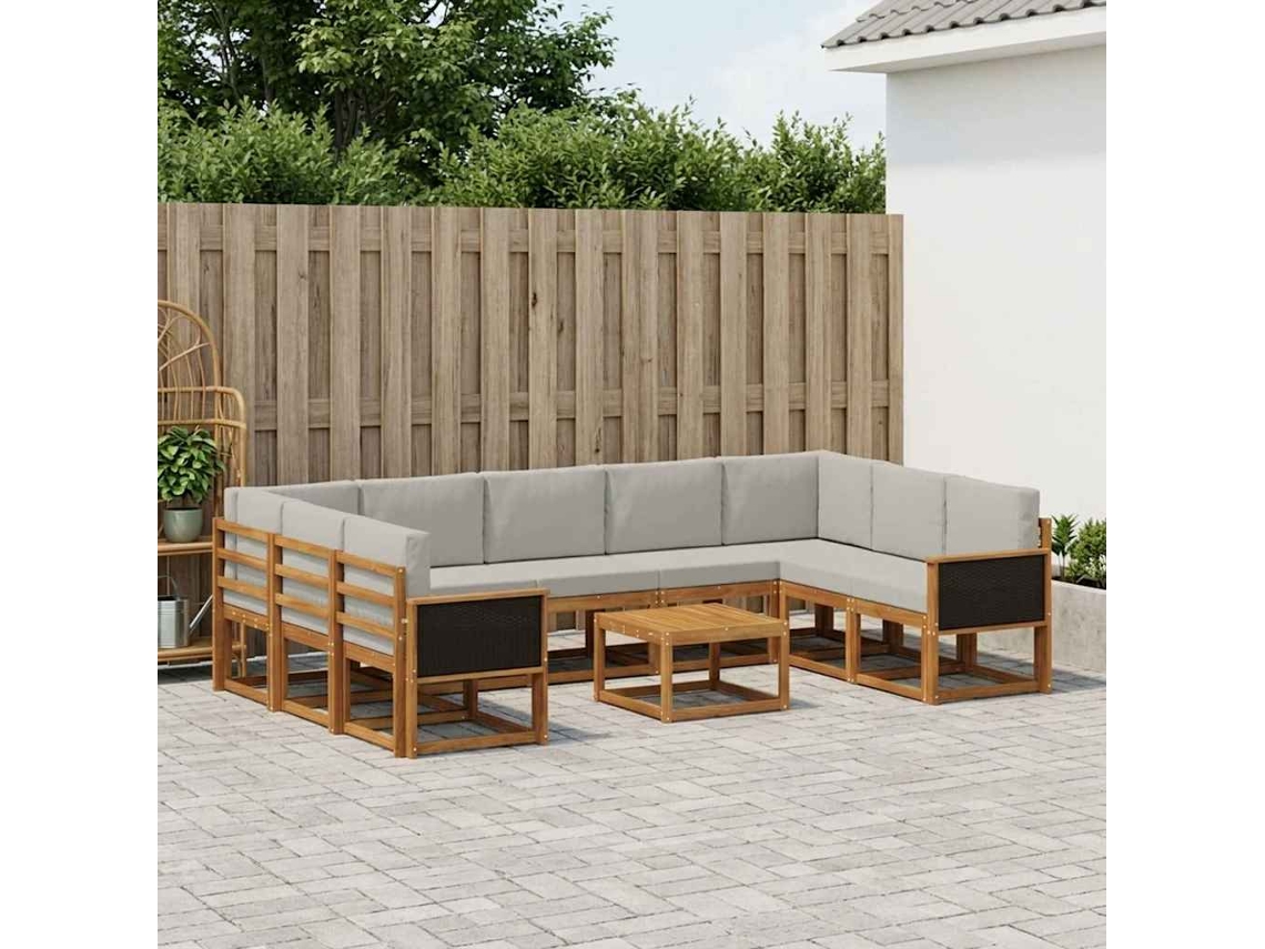Vidaxl Conjunto De Sofás Para Exterior 10 Unid.