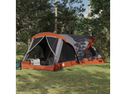 Vidaxl Barraca Familiar Cinza E Laranja 550 X 555 X 208 Cm