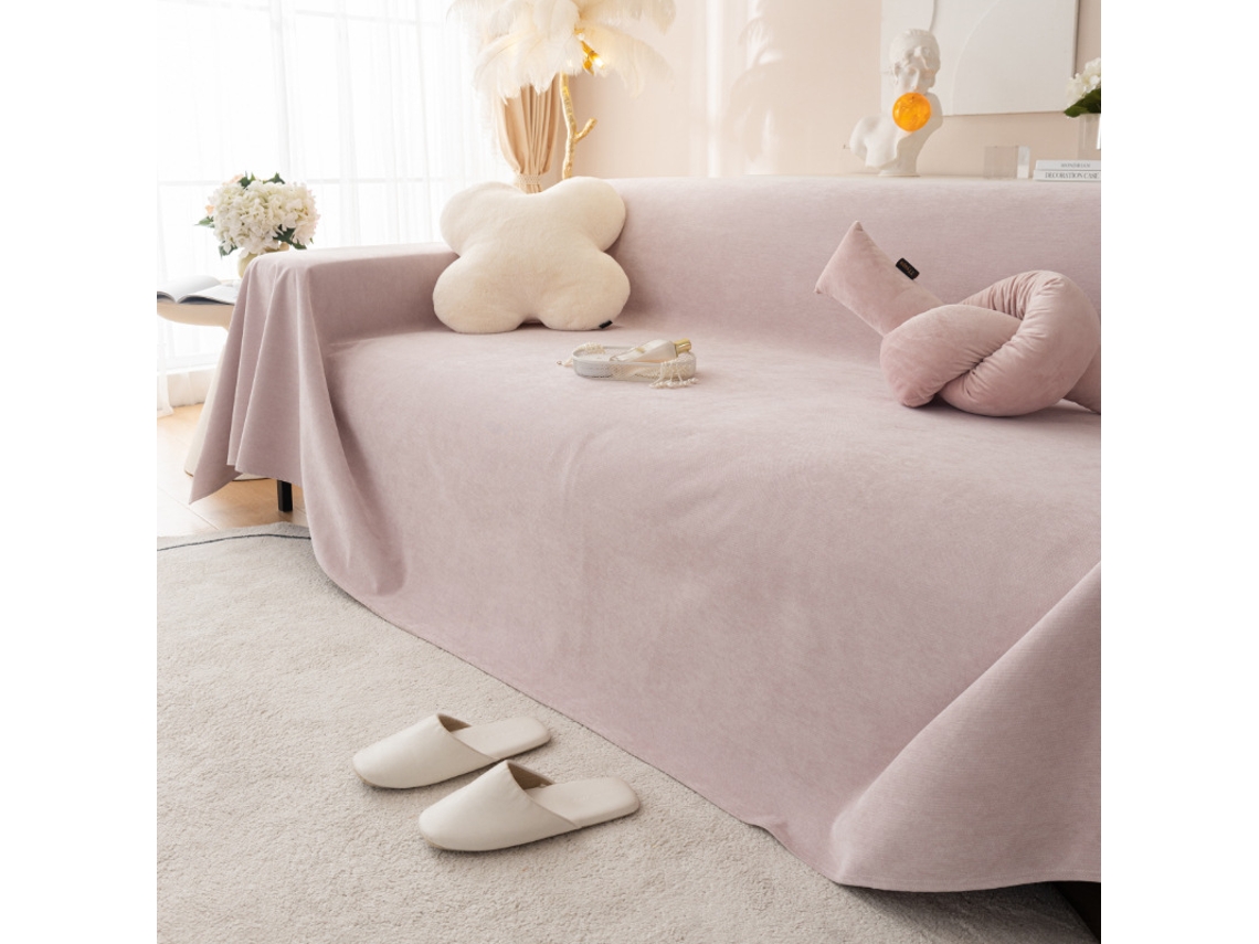 Protetor de Almofada de Sofá com Capa de Assento Antiderrapante Rosa-180X260Cm LUUCOZK