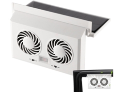 Ventilador Solar De Janela Carro Com Duas Cabeças Fácil Instalação