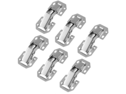 Conjunto De 6 Dobradiças Aço Para Portas Armários Cozinha.