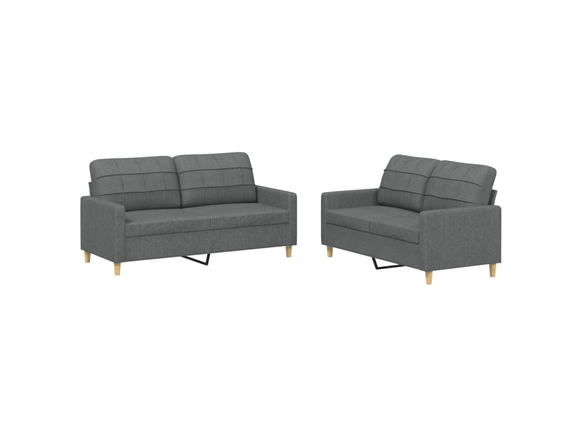 Sofa Set, Sofa Sets Vidaxl Cinzeto Tecido (n/a)