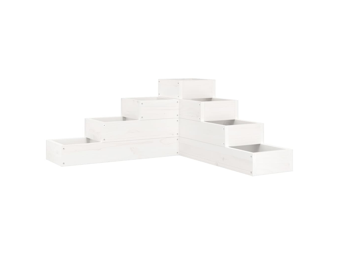 Garden Planter, Garden Planters Vidaxl Branco Madeira De Pinho (80.5 X 79 X 36 Cm)
