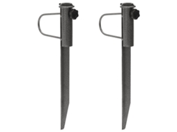 Vidaxl Suportes De Guarda-sol C/ Espigões 2pcs 19x42cm Aço Galvanizado