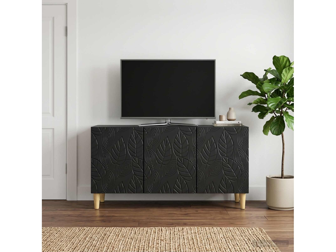 Vidaxl Gabinete Para Tv 99 X 34,5 X 50 Cm Preto Derivados De Madeira