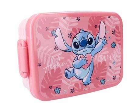 Caixa De Lanche Stitch 16 Cm Pvc Abertura Fácil Criança Lilo Et Stitch