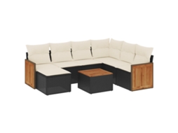 Garden Sofa Set, Garden Sofa Sets Vidaxl Preto Rattan / Vime (n/a)