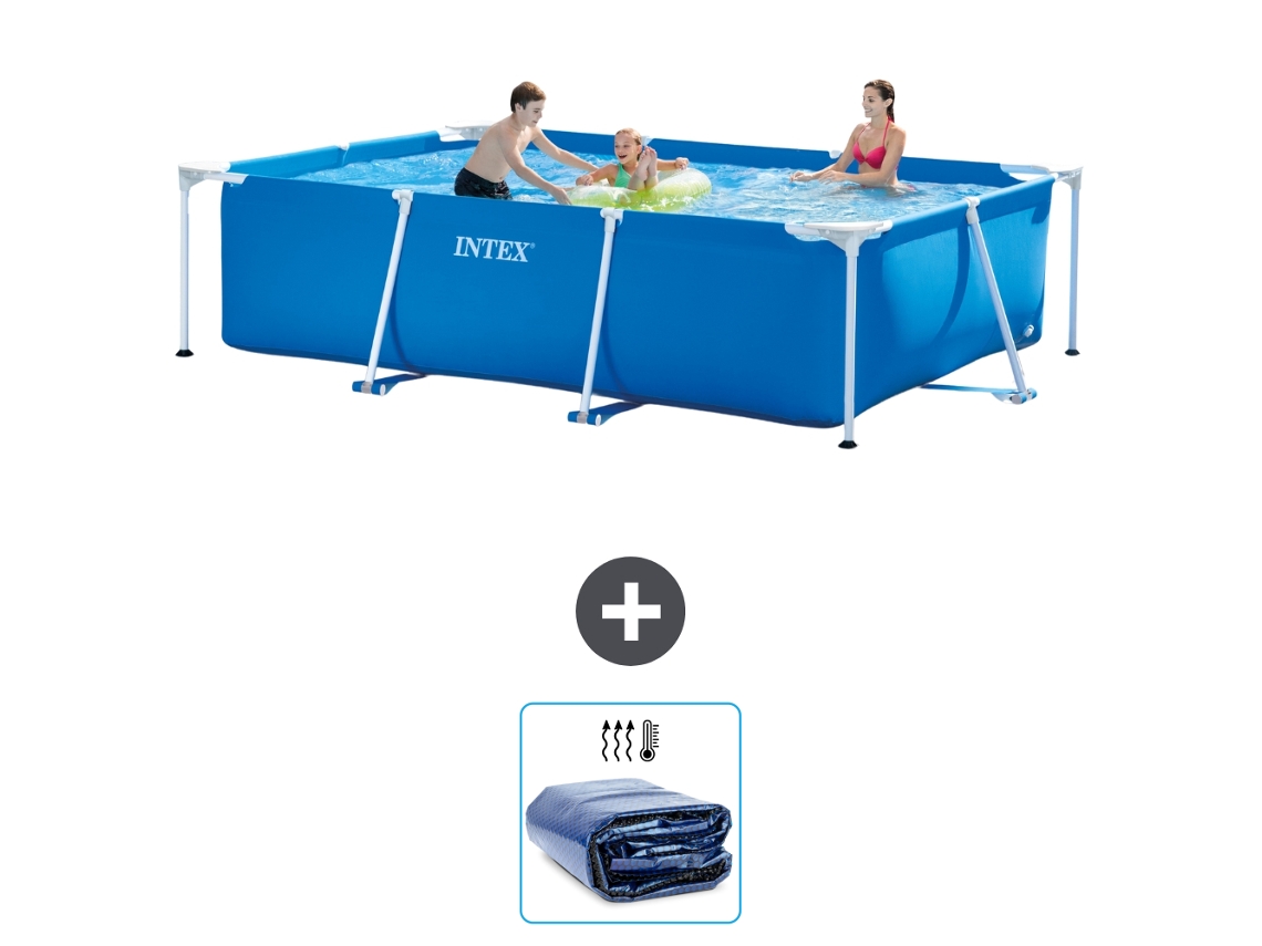Intex Piscina Com Estrutura Retangular - 300x200x75 Cm - 2-peças S21253