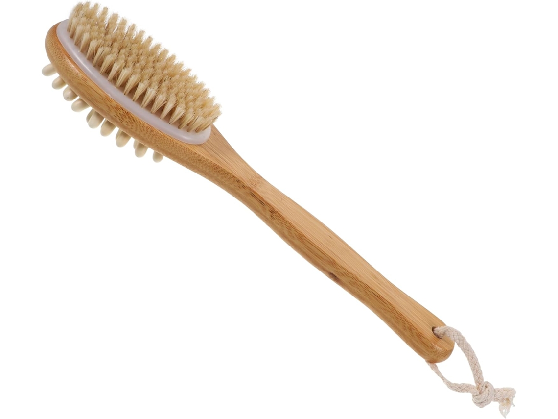 Escova De Banho Dupla Face Fomiyes Para Chuveiro, Com Cerdas Naturais E Cabeça De Massagem Esfoliante Para Cuidados O