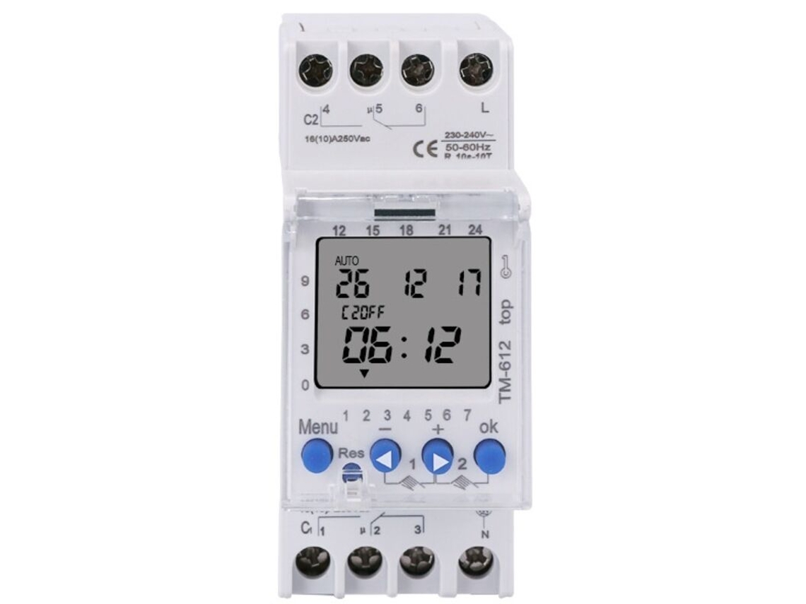 Temporizador Industrial TM612 com Microcomputador, Controle de Tempo 220v AQUAFORGE