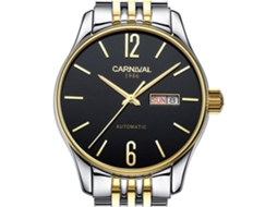 Lurelia Relógio Mecânico Masculino, Automático, Data/calendário, Resistente À Água 30m, Preto, Prata