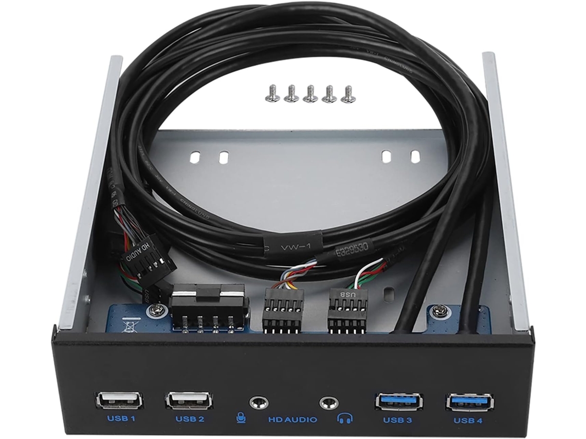 Hub Usb Para Painel Frontal De Baias 5,25 Polegadas, Oferece Portas