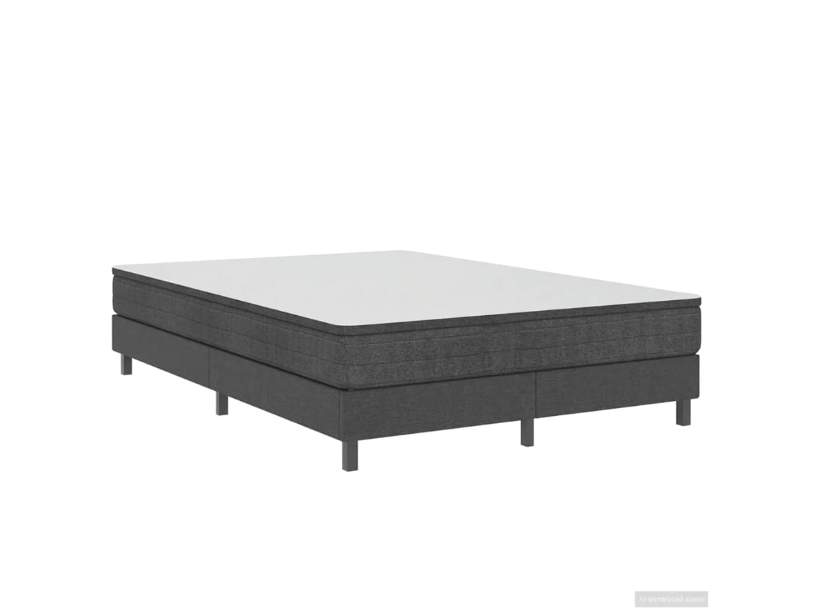 Cama Boxspring 140x200 Cm Tecido Cinzento MAISON EXCLUSIVE