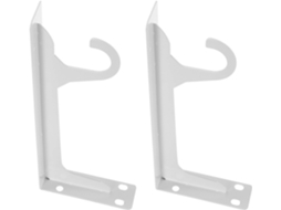 Suportes De Metal Angulares Para Prateleiras Armário Com Gancho, 30cm 12 Polegadas, Brancos, 2 Peças, Suporte Resistente