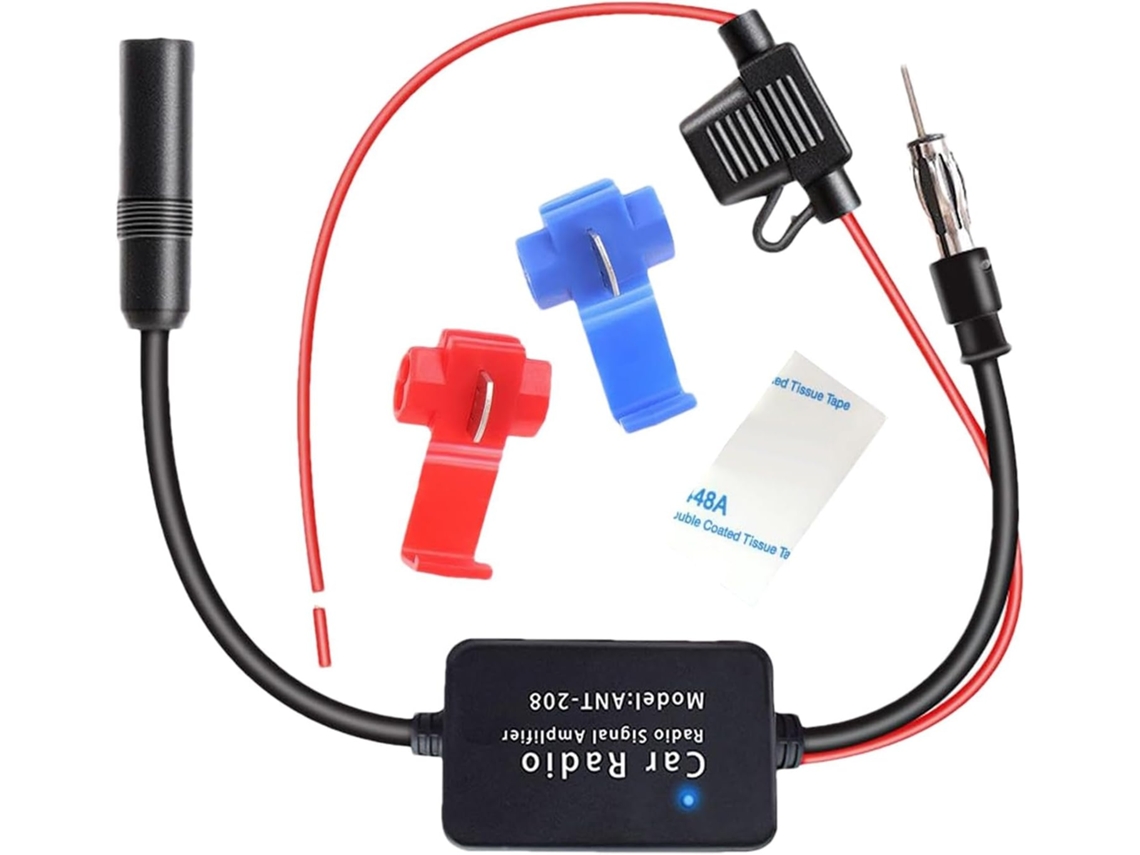 Amplificador De Antena Fm, Amplificador De Antena De Rádio Automotivo, Amplificador Automático De Recepção De Sinal De Antena 12v Gokoco