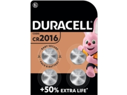 Baterias Tipo Moeda de Lítio DURACELL Special 2016 3V Pacote com 4 Dl2016/Cr2016