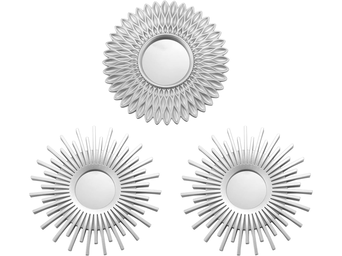 Conjunto De 3 Espelhos De Parede D Espelhos De Parede Para Decoração De Quartos E Residências. Gokoco