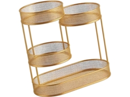 Organizador De Mesa De 4 Níveis Para Frutas E Lanches Com Cestas, De Centro Para Uma Bancada Organizada