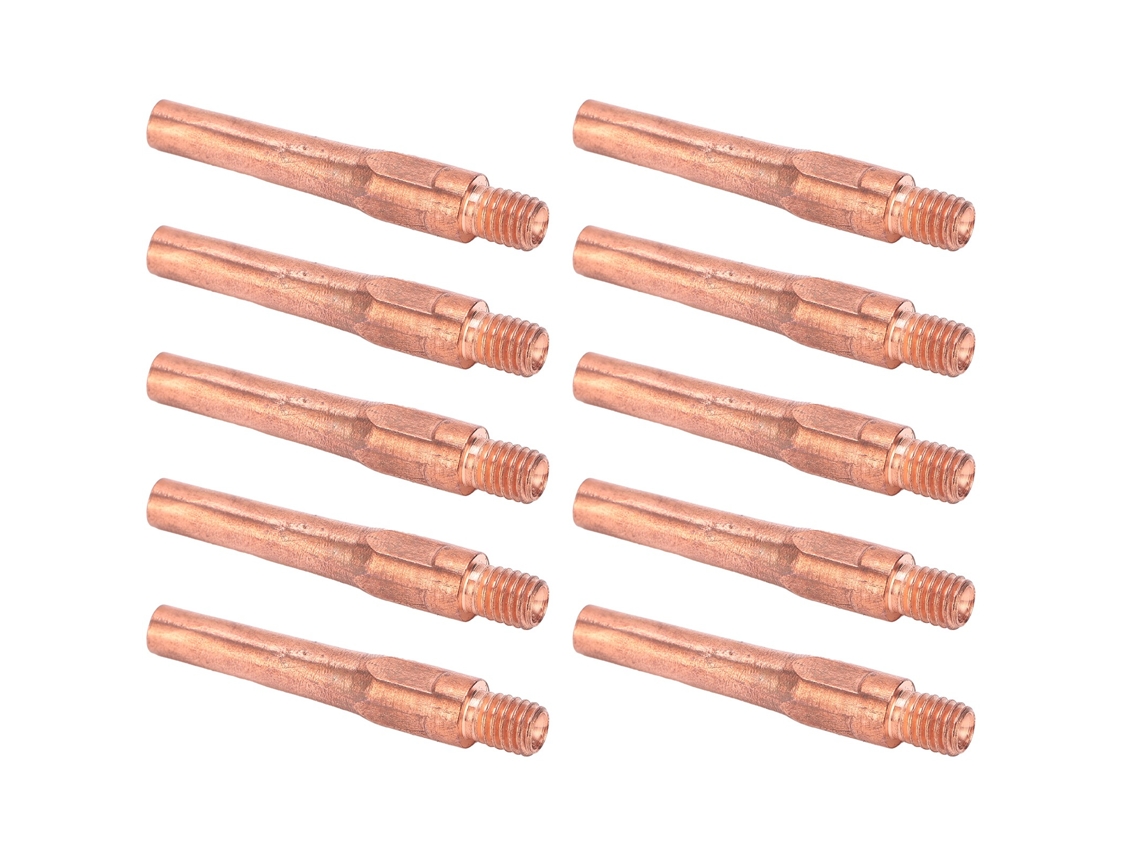 10 Peças De Bico Condutivo M6 Para Pistola De Solda Acessório De Alimentação De Fio De Cobre 45x7.5x1.2mm