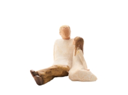 Figurina Moderna de Pai, Mãe e Filha LAXISCREED
