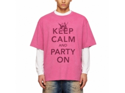 Rockinstone Bill And Ted Party Heather Retro Pink Adult T-shirt Size:xl