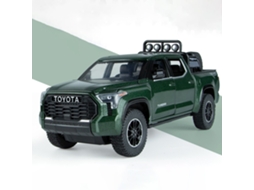 (verde) Miniatura De Carro Toyota Tundra Em Escala 1:24, Feita De Metal Fundido, Com 6 Portas Que Abrem.