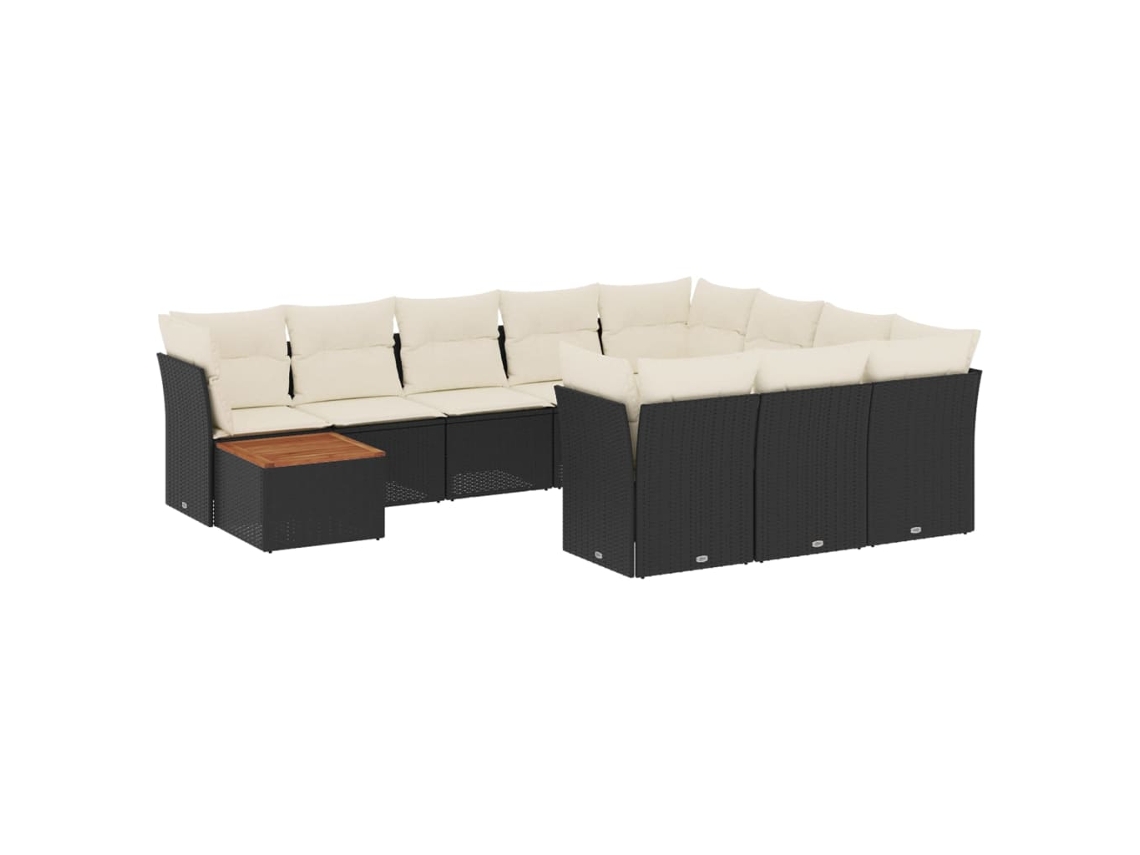 Garden Sofa Set, Garden Sofa Sets Vidaxl Preto Rattan / Vime (n/a)