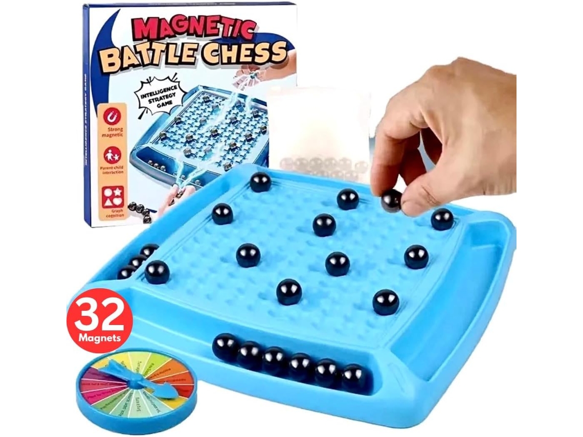 Jogo De Xadrez Magnético Com 32 Bolinhas De Gude Jogo Magnético Para 2 A 4 Jogadores Jogos Para Crianças Jogos De Tabuleiro Aquaforge