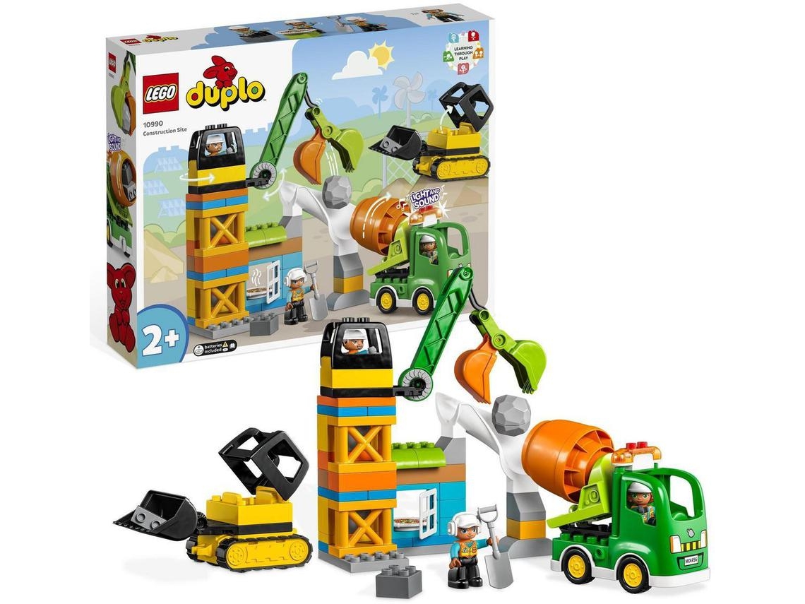 LEGO DUPLO: Town Área de Construção – set de brinquedo de construção educativo para idades 2+ (61 peças)