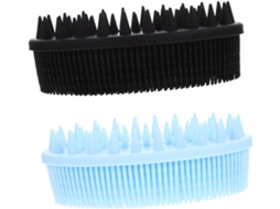 Conjunto De 2 Escovas Corporais Silicone Baluue, Esponja Esfoliante Resistente Ao Desgaste, Acessório De Banho Macio