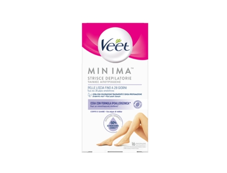 VEET Minima Tiras de Depilação para Pernas Corporais 16 Unidades