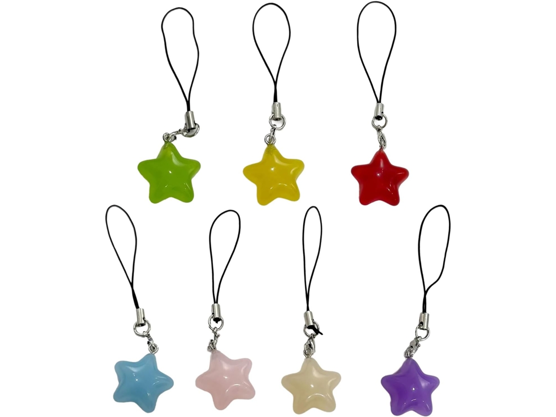 Chaveiro Exclusivo Com Pingente De Estrela Multicolorida Para Bolsas