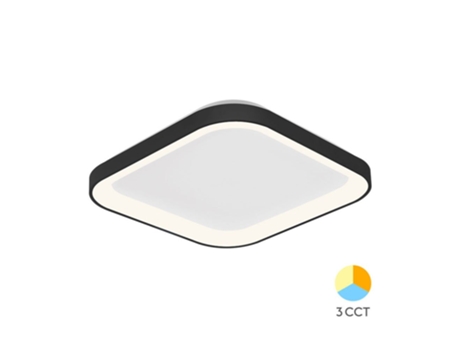 Plafon Led Bella 36w 3em1 4260lm 480x480mm Preto Braytron