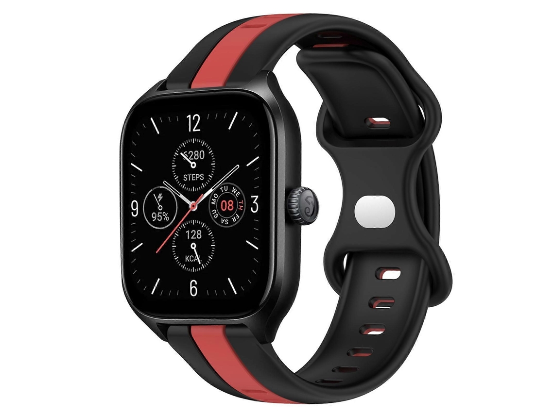 Pulseira De Silicone Bicolor Com Fecho Borboleta De 20 Mm Para Amazfit Gts 4