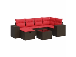 Garden Sofa Set, Garden Sofa Sets Vidaxl Marrom Rattan / Vime (n/a)