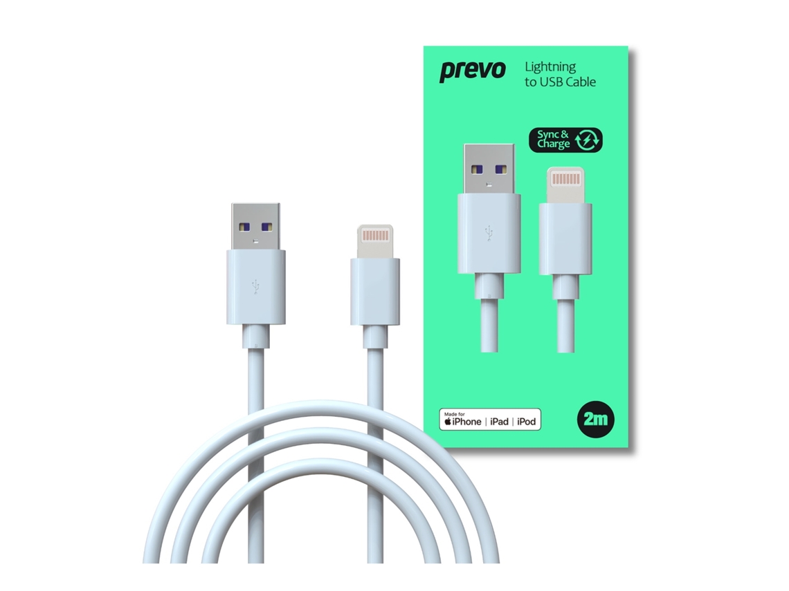 Cabo Usb Lightning PREVO Branco
