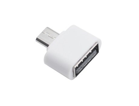 Adaptador OTG Micro USB para USB (Branco)