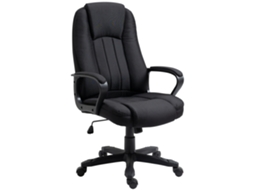 Poltrona De Escritório Massajadora Com Altura Regulável, 60x74x106-116cm, Preta