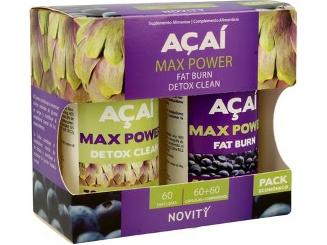 Suplemento Alimentar NOVITY Açai Max Power (120 cápsulas)