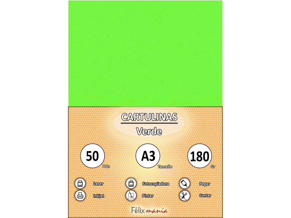 Papelão 180Gr A3 Verde 50 Folhas