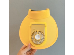 Chapéu Infantil de Verão com Ventoinha Usb Amarelo