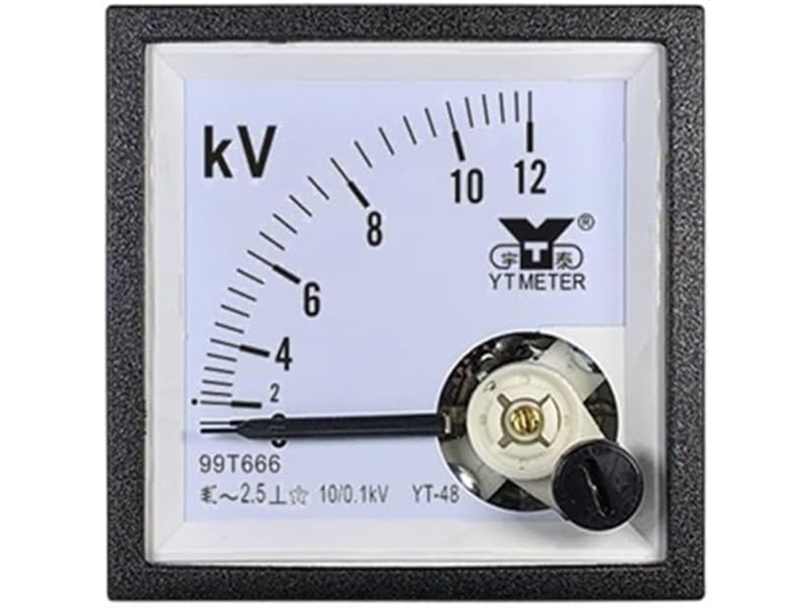 Voltímetro Com Display De Entrada Yt48 Ac 100v 3kv 6kv 10kv 12kv 20kv