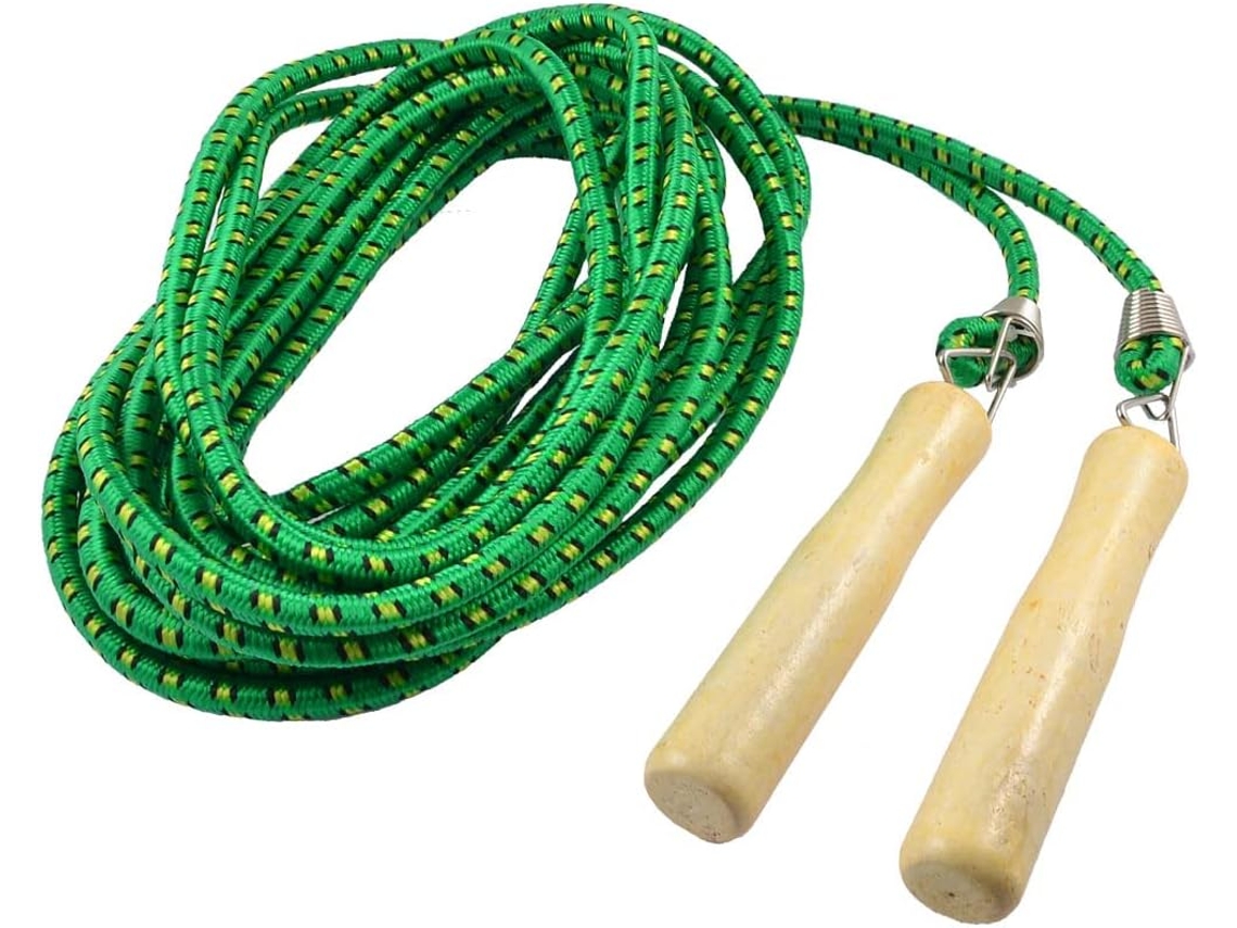 Corda De Pular Esportiva Ruilogod Com Cabo Madeira, Amarela, Verde E Preta, 8m, Para Treinamento Em Grupo Id F8e 5c8 890 33d