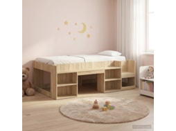Vidaxl Estrutura De Cama Infantil Com Armazenamento Carvalho Sonoma