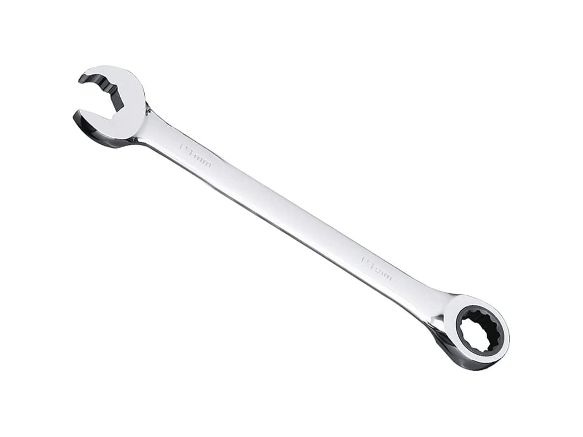 2026-chave Combinada De Roda Dentada Com Cabeça Reta, 9 Mm, Aço Cromo Vanádio, Prateado, Resistente À Corrosão