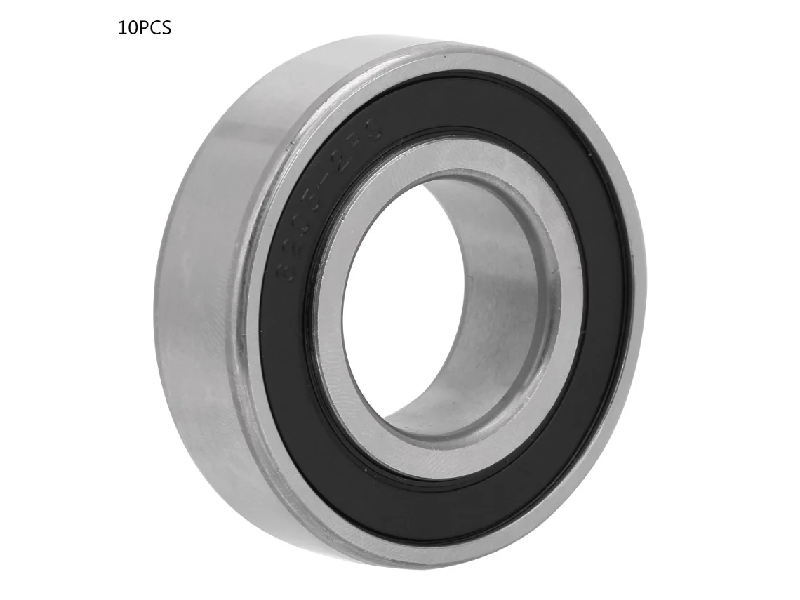 10pcs Rolamentos De Esfera De Aço Selados A Borracha Sulco Profundo 25x52x15mm