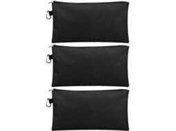 Conjunto de 3 pequenas bolsas para ferramentas, bolsas multiuso com zíper para organização, bolsas impermeáveis ​​para
