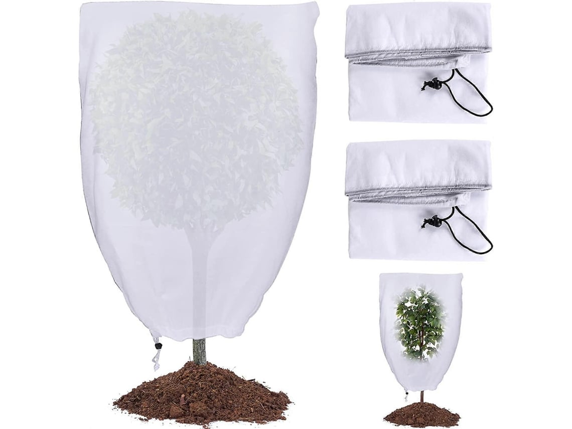 2 capas de proteção para plantas de estufa com zíper, reutilizáveis para árvores e vasos no jardim de inverno | S/MARCA