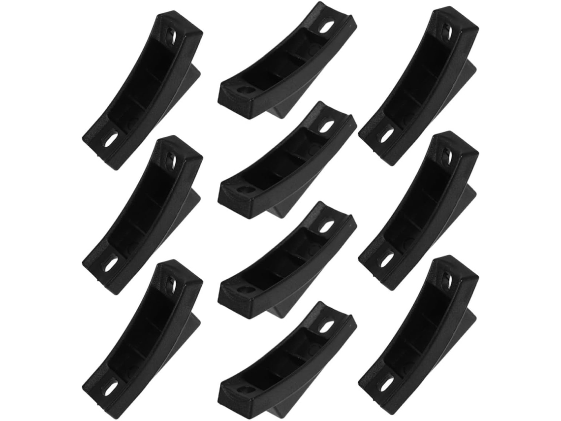 Childweet Pés De Plástico 25mm, Antiderrapantes, Em Formato De Barco, 10 Peças Pretas, Para Pés De Móveis, Proteção Do