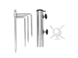 Suporte de Guarda sol de Aço com 4 Pontas para Camping